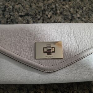 Kate Spade White Leather Clutch